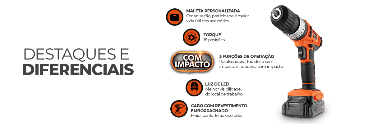 Destaques e diferenciais - PFT 012I