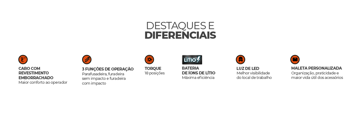 Características técnicas - PFT 020I